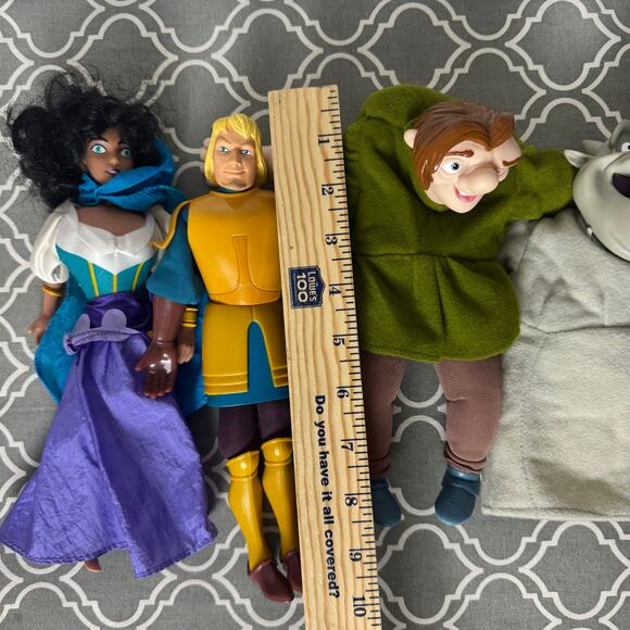 Disney Vintage Hunchback Of Notre Dame Puppets Burger King Toys 4 Dolls Gift 90s - Picture 4 of 5